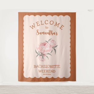 Blütenrot Rosa Wüste Bachelorette Wandteppich