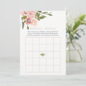 Blütenrot Wasserfarbe Rosa Bridal Bingo (Stehend Vorderseite)