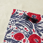 Blütenrot Weiß & Blau Botanische Paprika Strandtuch (Beispiel)