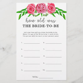 Blütenrot Wie alt war die Braut, die sein sollte