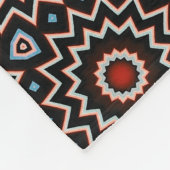 Blütenrotes weißes Sternenkreismuster Fleecedecke (Ecke)