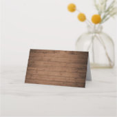 Blütenrustikale Sonnenblume Holz Lantern String Li Platzkarte (Rückseite)