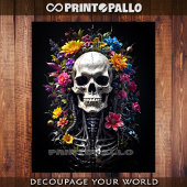 Blütenschädel - Halloween-Blüte Seidenpapier