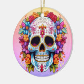 Blütenschädel Keramik Ornament (Links)