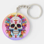 Blütenschädel Schlüsselanhänger (Rückseite)