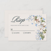 Blütenschmetterling RSVP Karte (Vorne/Hinten)