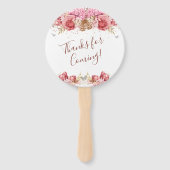 Blütenschmetterlinge Rosa Glückwunsch 15. Geburtst Fächer (Rückseite)