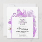 *~* Blütenschmetterlingsschmetterlingsgemälde AR3  Einladung (Vorderseite)