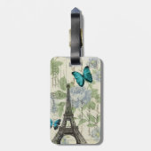 Blütenschmetterlingsturm Gepäckanhänger (Rückseite vertikal)