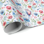 Blütenschnecke Nahtloses Muster Geschenkpapier (Rolleneckpunkt)