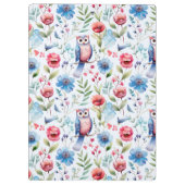 Blütenschnecke Nahtloses Muster Klemmbrett (Rückseite)