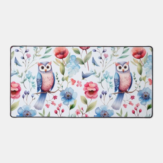 Blütenschnecke Nahtloses Muster Schreibtischunterlage (Vorderseite)