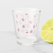 Blütenschotterglas Schnapsglas (Rückseite)