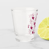 Blütenschotterglas Schnapsglas (Links)