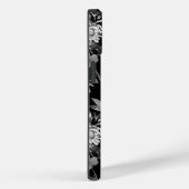 Blütenschwarz und Weiß Personalisiert Case-Mate iPhone Hülle (Rückseite / Rechts)