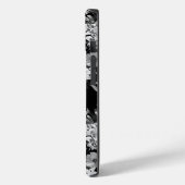 Blütenschwarz und Weiß Personalisiert Case-Mate iPhone Hülle (Rückseite / Links)