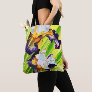 Blütensieb lila grün tasche