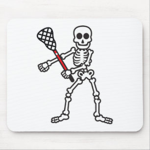 Blütenskelett Lacrosse Player Halloween Costum Mousepad