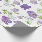 Blütensommer botanischer Hintergrund des lila Wass Geschenkpapier (Ecke)