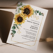 Blütensonnenblume Eukalyptus-Brautparty Einladung