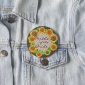 Blütensonnenblume Rustikale Taupe Mutter der Braut Button (Beispiel)