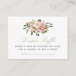 Blütenspülung und Babydusche Windelspuler Begleitkarte