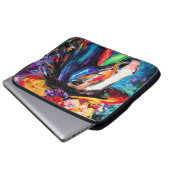 Blütenstal Laptopschutzhülle (Vorne Knopf)