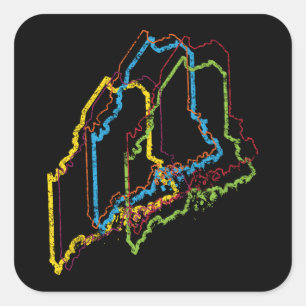 Blütenstand Quadratischer Aufkleber