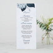 Blütenstaub und Blätter Hochzeit Menükarte (Stehend Vorderseite)