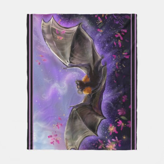 Blütenstaub und Stardust Flughund Fleecedecke (Vorderseite)