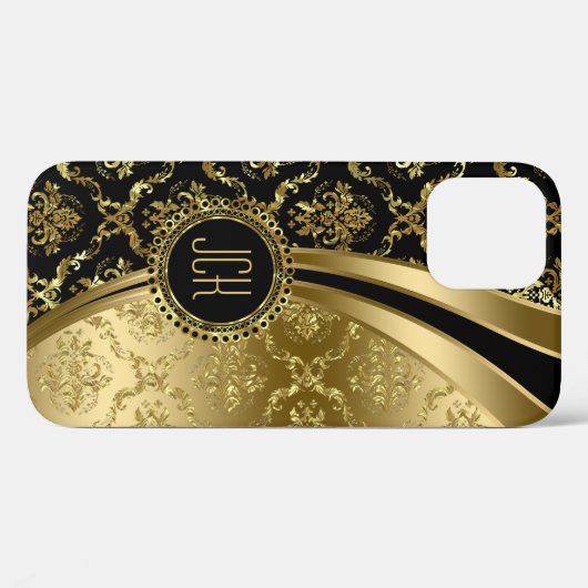 Blütenstaube in Schwarz und Gold Case-Mate iPhone Hülle (Rückseite (Horizontal))