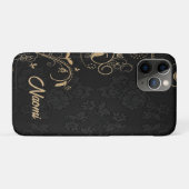 Blütenstaube in Schwarz und Gold Case-Mate iPhone Hülle (Rückseite (Horizontal))