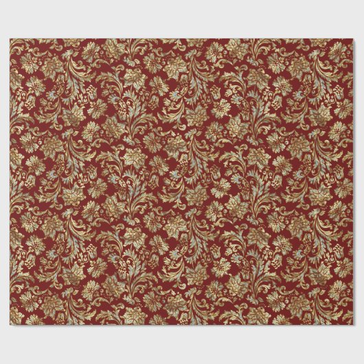 Blütenstaubmuster aus Glitzer, Gold und Weiß Geschenkpapier (Flach)