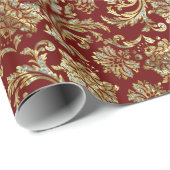 Blütenstaubmuster aus Glitzer, Gold und Weiß Geschenkpapier (Rolleneckpunkt)