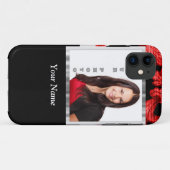 Blütenstaubvorlage rot und schwarz Case-Mate iPhone hülle (Rückseite (Horizontal))