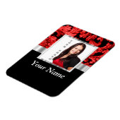 Blütenstaubvorlage rot und schwarz magnet (Linke Seite)