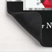 Blütenstaubvorlage rot und schwarz mousepad (Ecke)