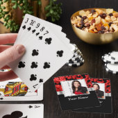 Blütenstaubvorlage rot und schwarz spielkarten (In Situ)