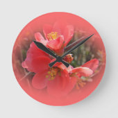 Blütenstille Runde Wanduhr (Vorderseite)