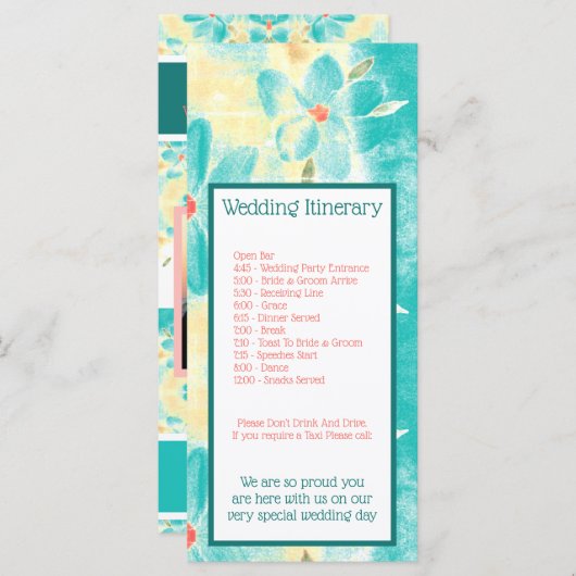 Blütenstoff mit Aquamarin (Vorne/Hinten)