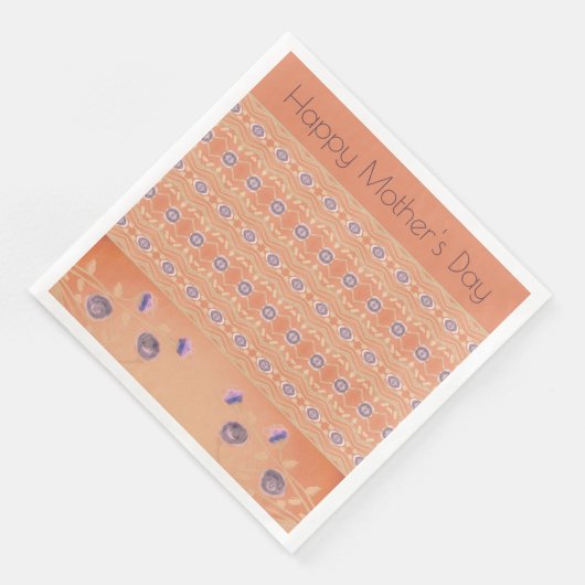 Blütenstoff mit Gemustert Serviette (Ecke)