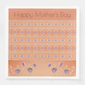 Blütenstoff mit Gemustert Serviette (Vorderseite)