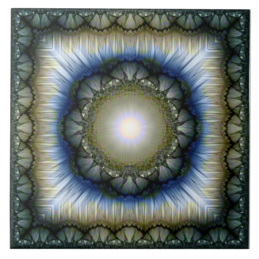 Blütenstrahlmuster Fliese (Vorderseite)