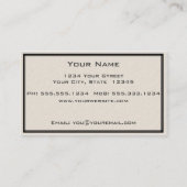 Blütenstrauch mit Grenz-Visitenkarte Visitenkarte (Rückseite)