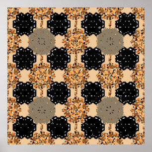 Blütensüßer, nahtloser Hintergrund. HÜBSCHES VINTA Poster