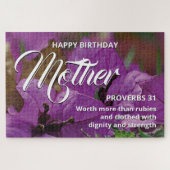 Blütenszene glücklich BIRTHDAY MUTTER 20"x30" Cust Puzzle (Horizontal)
