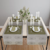 Blütentextilien am Sandstrand gemusterte Kunst Großer Tischläufer