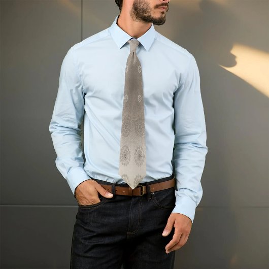 Blütentextilien am Sandstrand gemusterte Kunst Krawatte