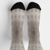 Blütentextilien am Sandstrand gemusterte Kunst Socken (Oben)