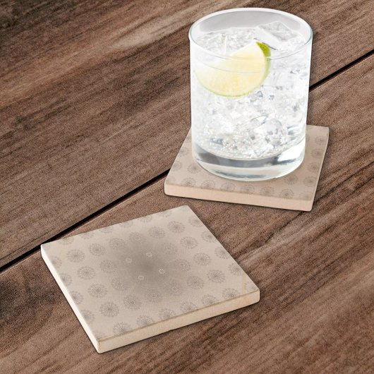 Blütentextilien am Sandstrand gemusterte Kunst Steinuntersetzer